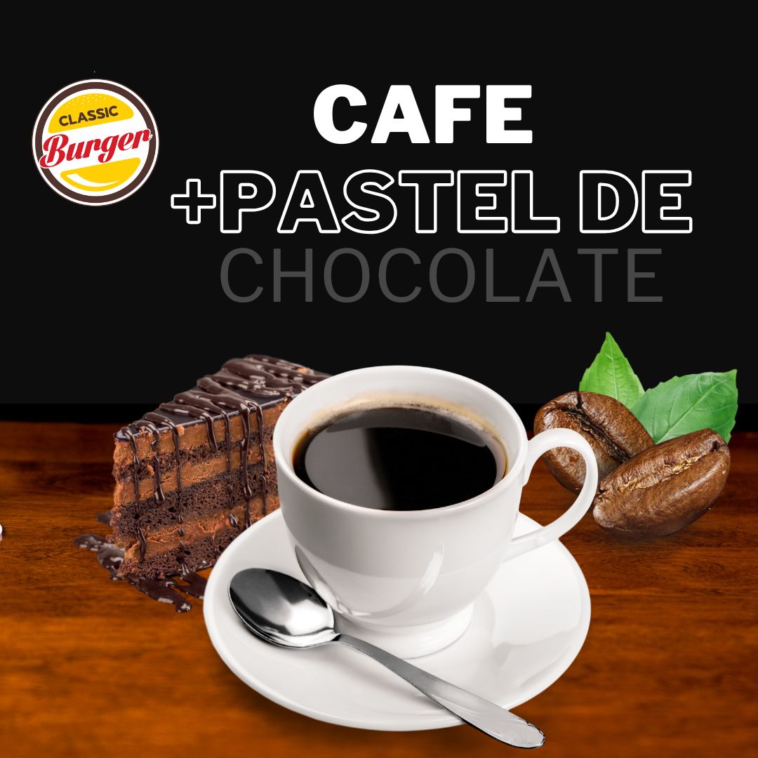 Promoción Café con pastel de chocolate - Classic Burger